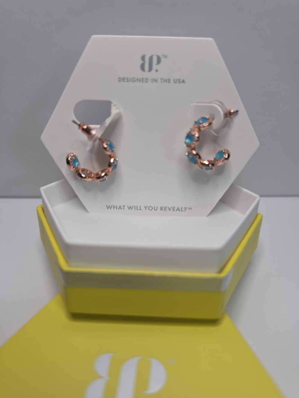 BP OG Lets Stay Forever Rose Gold Hoop Earrings